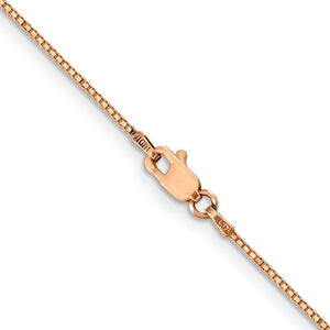 14 Karat Rose Gold Box Link Chain