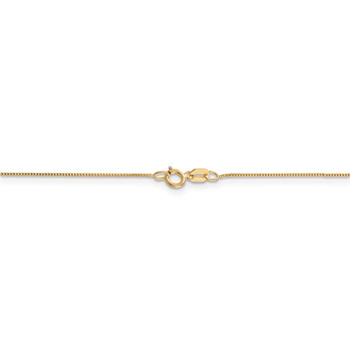 14 Karat Yellow Gold 24 inch Long Box Link Chain