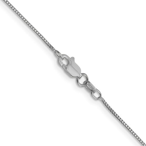 14 Karat White Gold Box Chain