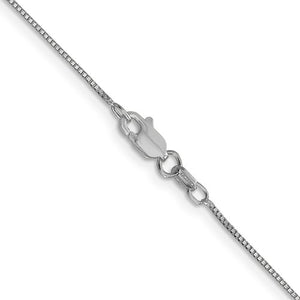 14 Karat White Gold Box Link Chain 18"