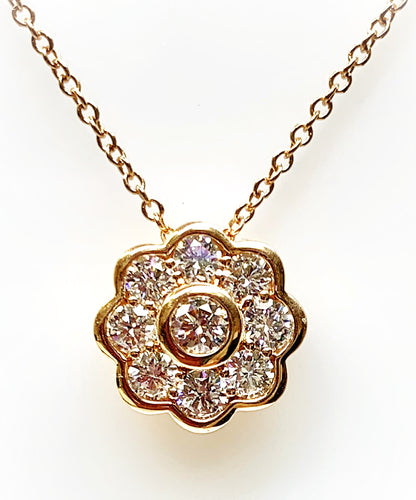 18 Karat Rose Gold Diamond Fashion Pendant