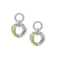 Sterling Silver and Yellow Gold Plated 'Lovely Knot' Earrings