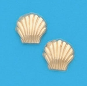 A Pair of Yellow Tone Seashell Earrings