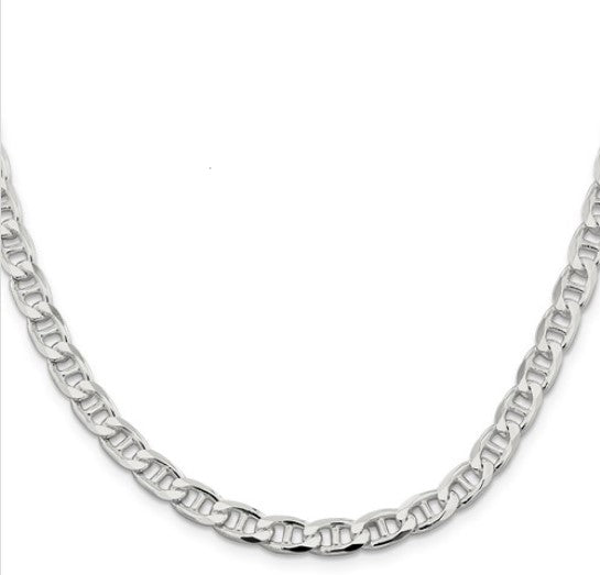 Sterling Silver Flat Cuban Anchor Link Chain