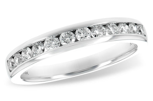 14 Karat White Gold Channel Set Anniversary Band