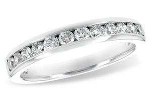 14 Karat White Gold Channel Set Anniversary Band