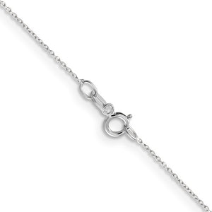 14 Karat White Gold Cable Link Chain