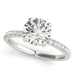 14 Karat White Gold Semi-Mount Engagement Ring