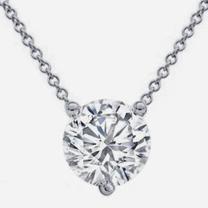 14 karat white gold diamond pendant