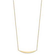 Leslie's 14 Karat Yellow Gold Curved Bar Necklace