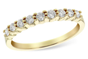 14 Karat Yellow Gold Diamond Anniversary Ring