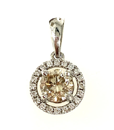 18 Karat White Gold Diamond Fashion Pendant