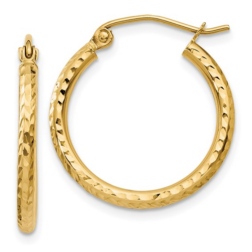 A pair of 14 karat yellow gold