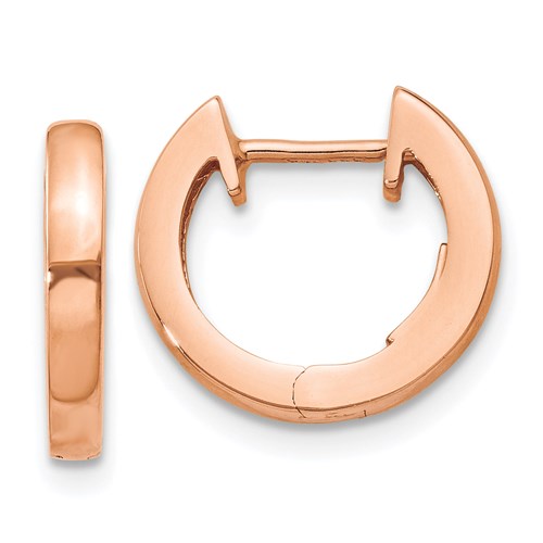 14 Karat Rose Gold Huggie Earrings