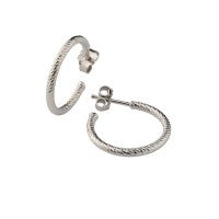 Sterling Silver 3/4" Round Hoop Earrings