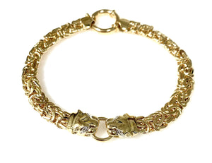 14 KaratYelow Gold Byzantine Style Fashion Bracelet