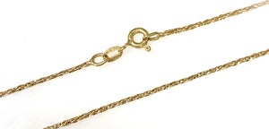 18 Karat Yellow Gold Estate Fancy Twist Wheat Style Chain