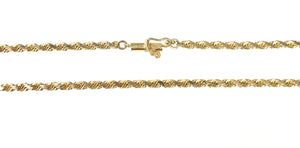 14 Karat Yellow Gold Estte Diamond Cut Riope Chain