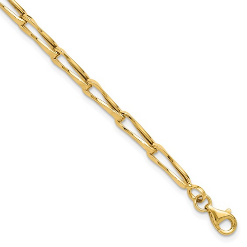 Leslie's 14 Karat Yellow Gold Twisted Paperclip Bracelet