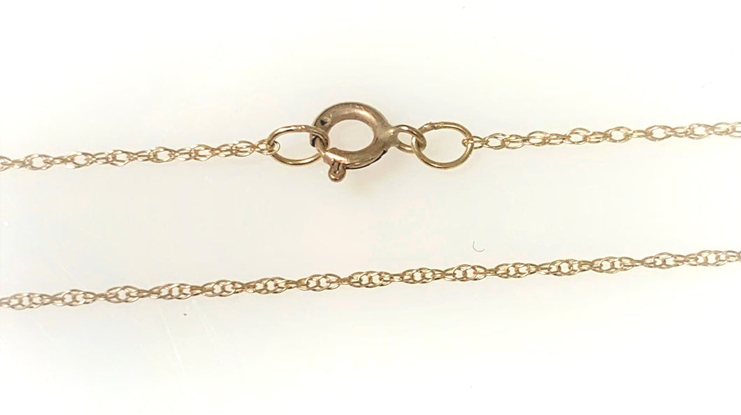 10 Karat Yellow Gold Estate Fine Cble Link Rope Chain