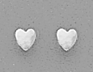 A Pair of White Tone Small Heart Earrings