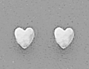 A Pair of White Tone Small Heart Earrings