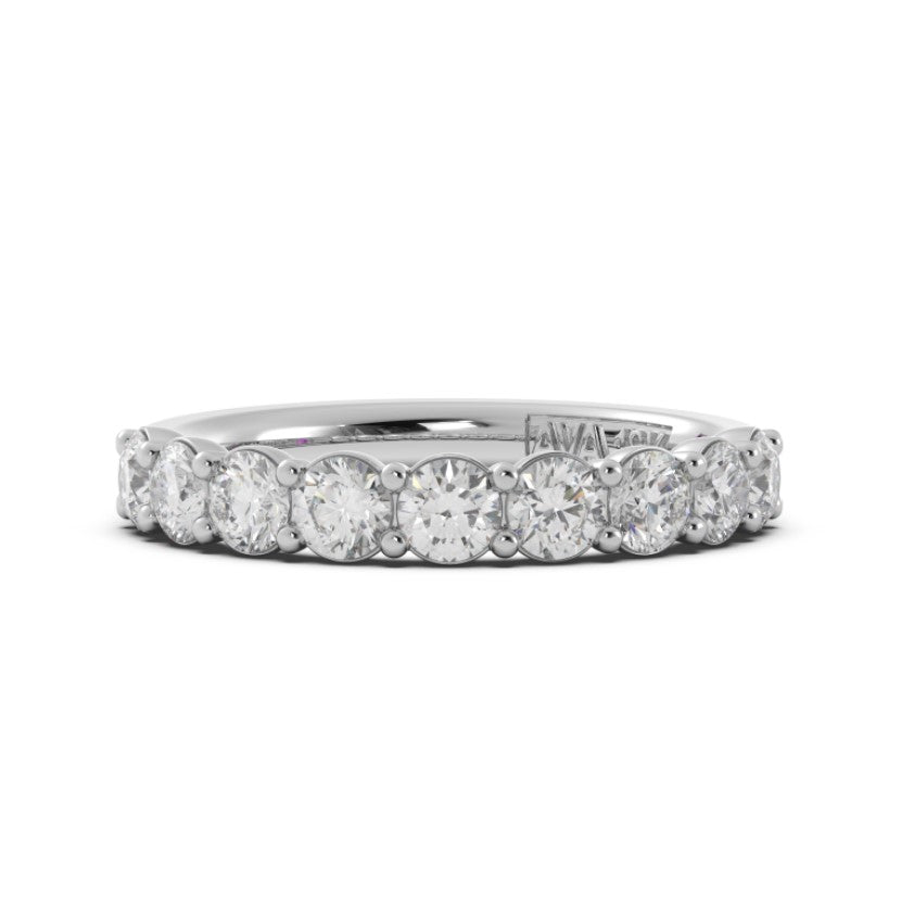 14 Karat White Gold Diamond Anniversary Ring