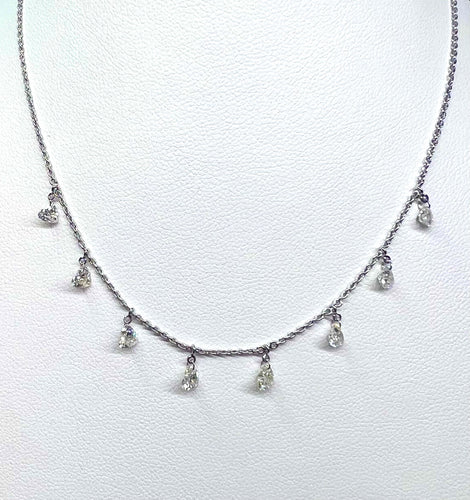 18 Karat White Gold Diamond Necklace