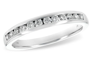 14 Karat White Gold Channel Set Diamond Anniversary Band