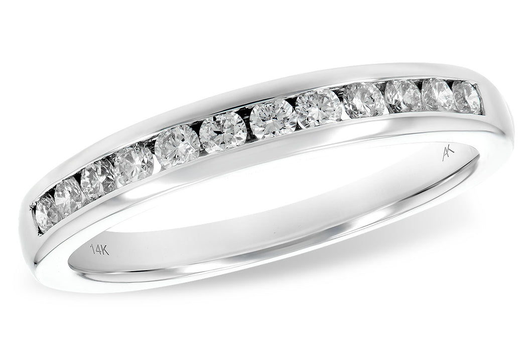 14 Karat White Gold Channel Set Diamond Anniversary Ring