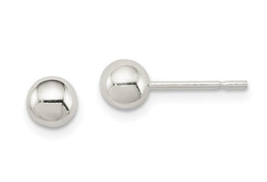 Sterling Silver 4 mm Ball Stud Earrings