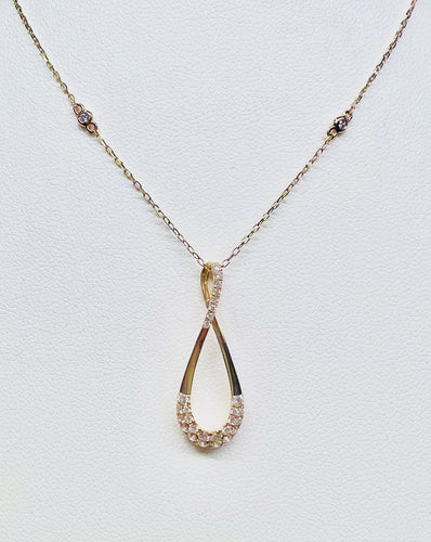 14 Karat Yellow Gold Diamond Fashion Pendant