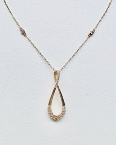 14 Karat Yellow Gold Diamond Fashion Pendant