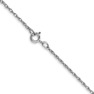 14 Karat White Gold Fine Cable Rope Link Chain