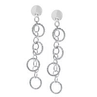 Sterling Silver 'Circle Imagination' Earrings