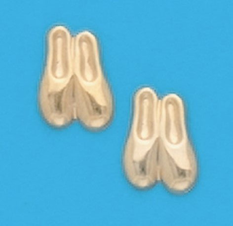 A Pair of Yellow Tone Ballet Slipper Earrings