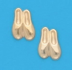 A Pair of Yellow Tone Ballet Slipper Earrings
