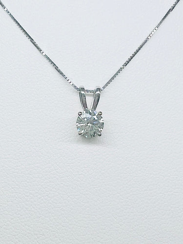 14 Karat White Gold Diamond Pendant