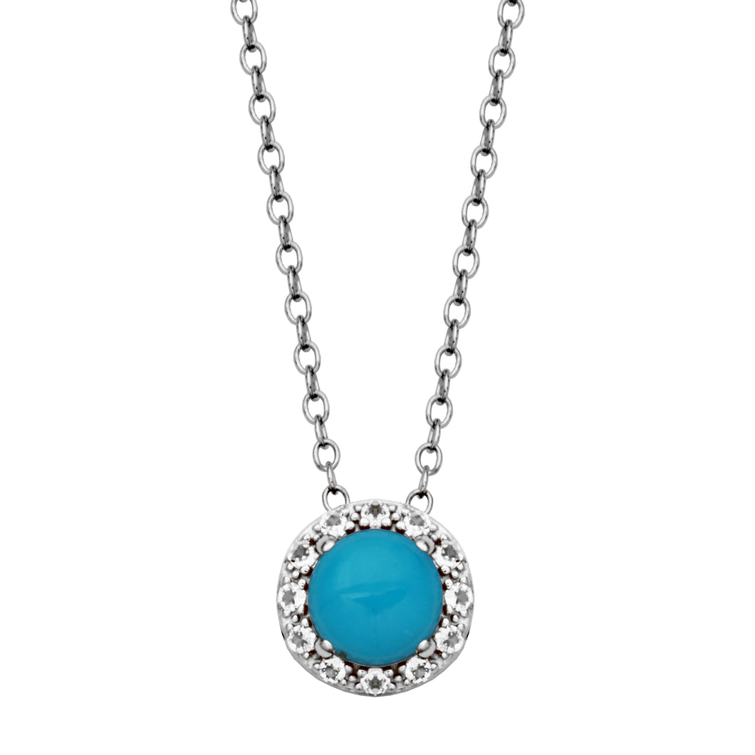 Sterling Silver Turquoise Fashion Pendant