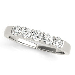 14 Karat White Gold Diamond Wedding Band