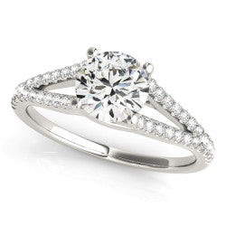 14 Karat White Gold Semi-Mount Engagement Ring