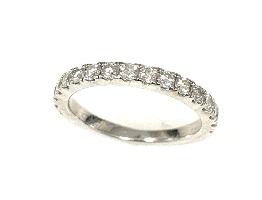 14 Karat White Gold Estate Diamond Wedding Ring