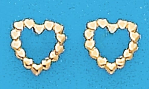 A Pair of Yellow Tone Open Heart Earrings