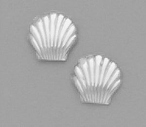 A Pair of White Tone Seashell Earrings