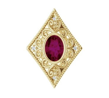 14 karat yellow gold gemstone