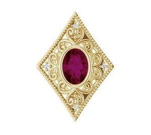 14 karat yellow gold gemstone