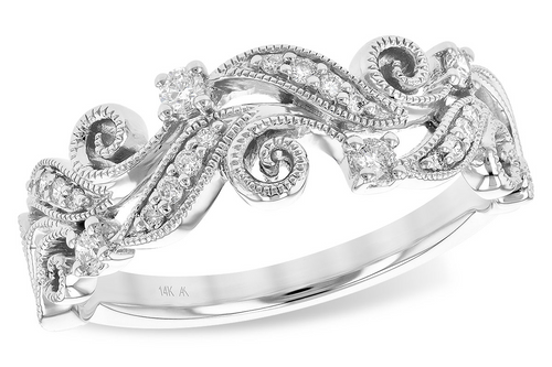 14 Karat White Gold Diamond Anniversary Ring