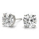 14 Karat White Gold 2.15 ctw Lab Grown Diamond Stud Earrings