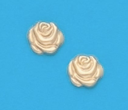 A Pair of Yellow Tone Rose Bud Earrings