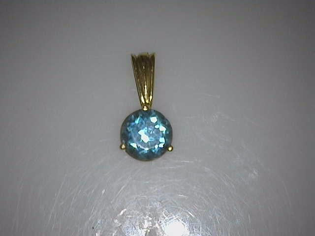 Blue Zircon Pendant